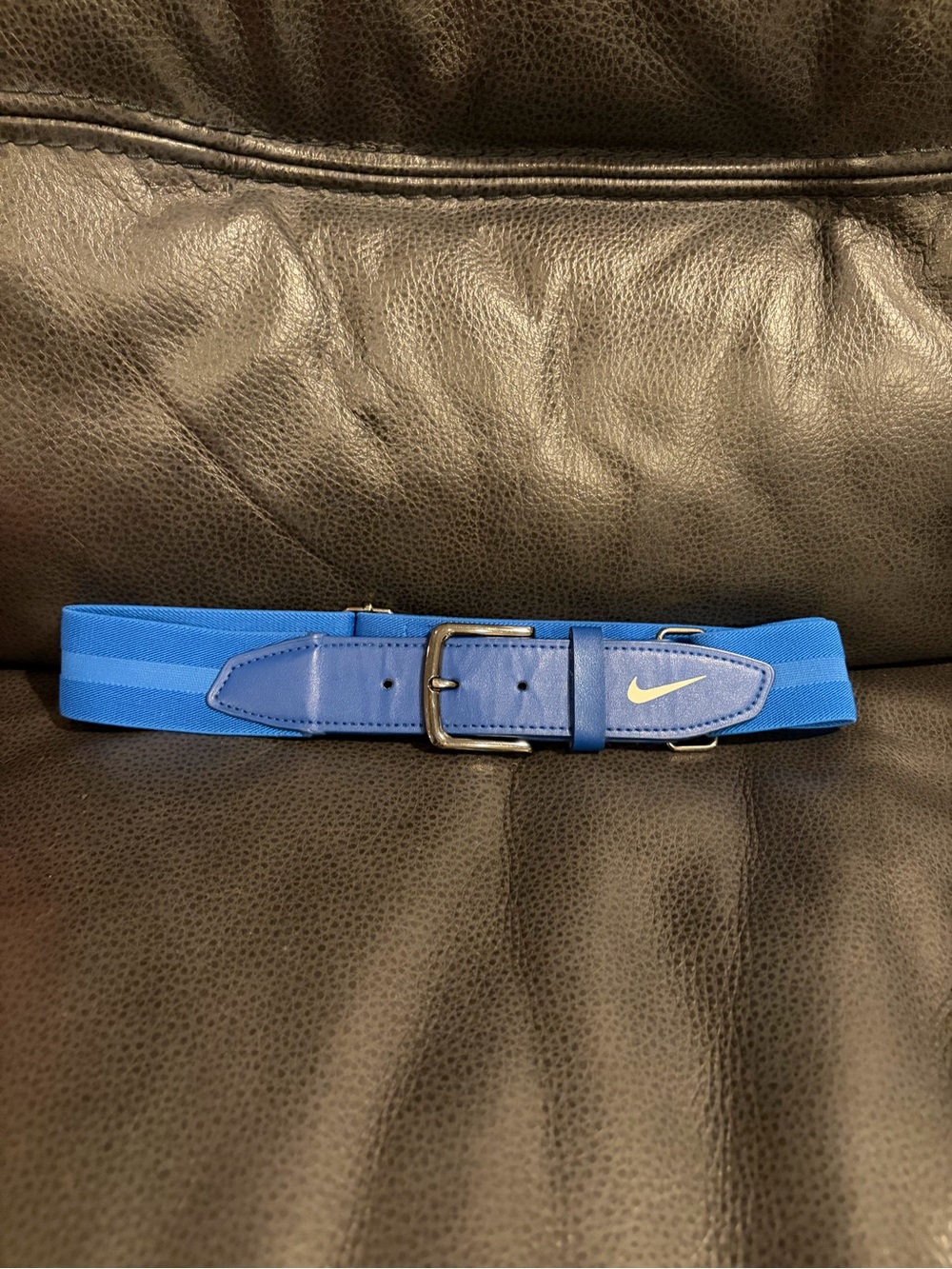 Nike Royal Blue Men's Sport Belt with Silver Buckle